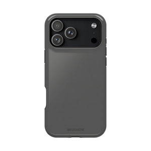 Charcoal Ink Black Solid Color Impact-Resistant iPhone Case | Slim Shockproof Magsafe-Compatible - iPhone 17 Pro Max / Glossy - Shamo's