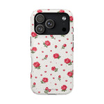 Rose Pattern Impact-Resistant iPhone Case | MagSafe