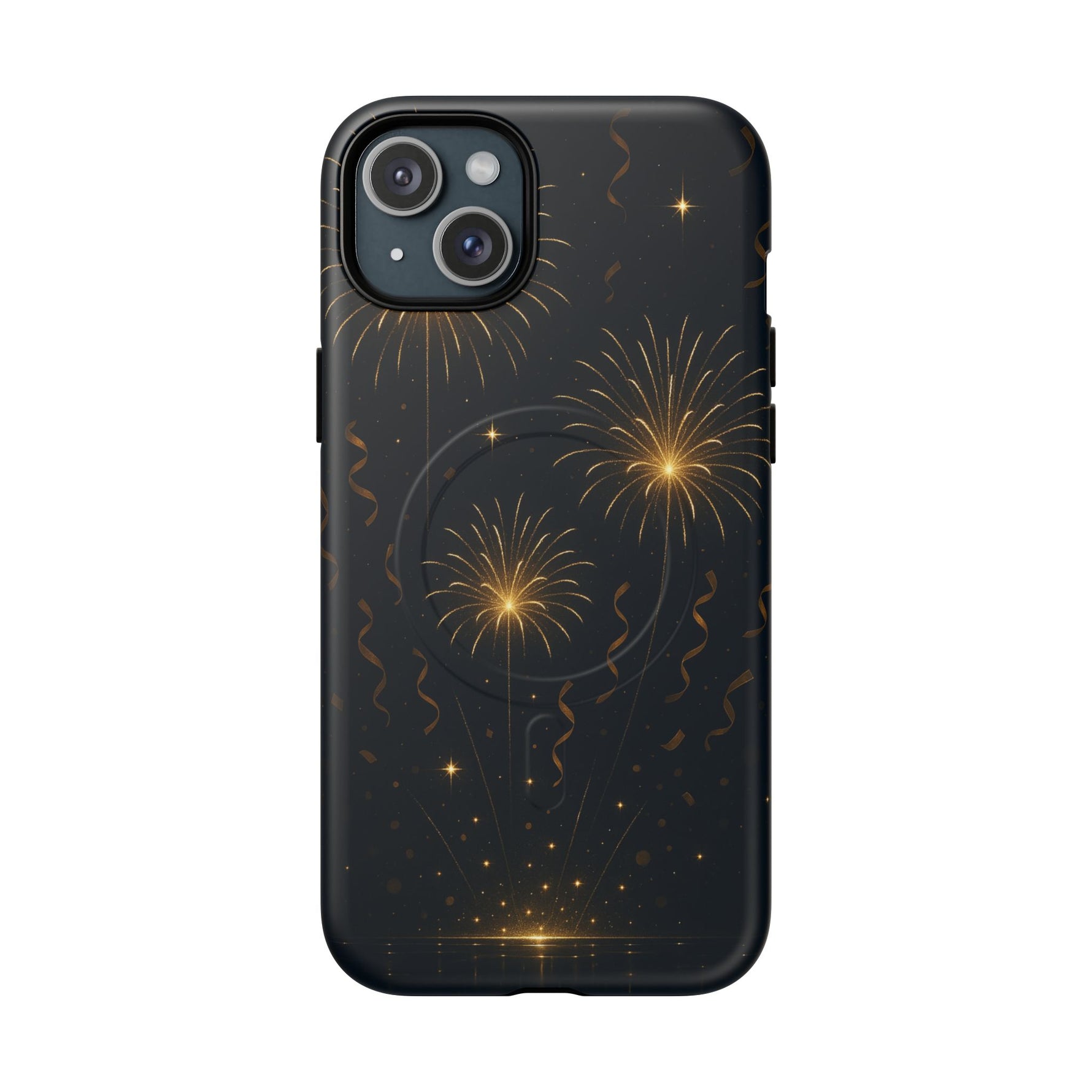 Gold Fireworks Celebration iPhone Case with MagSafe - Shamo's