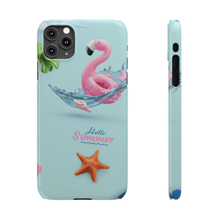 Slim Phone Cases with Hello Summer design