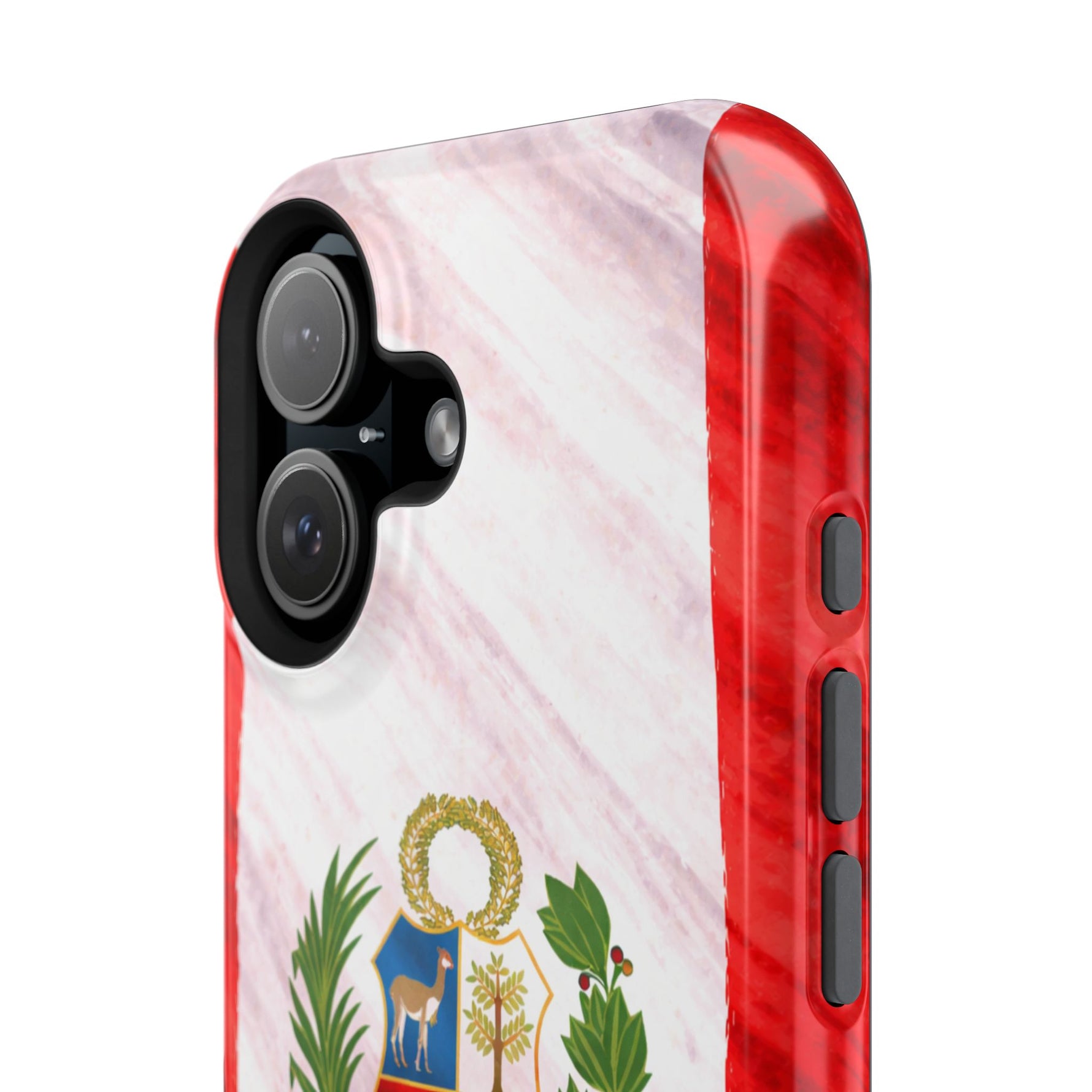 Peru Flag Magnetic Impact-Resistant Phone Case, Protective Patriotic Design, MagSafe Compatible - iPhone 17 / Glossy - Shamo's