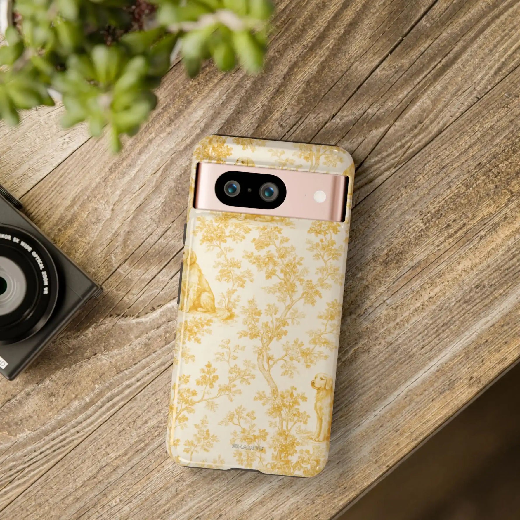 Golden Retriever Pattern Phone Case — Impact Resistant Tough Cases