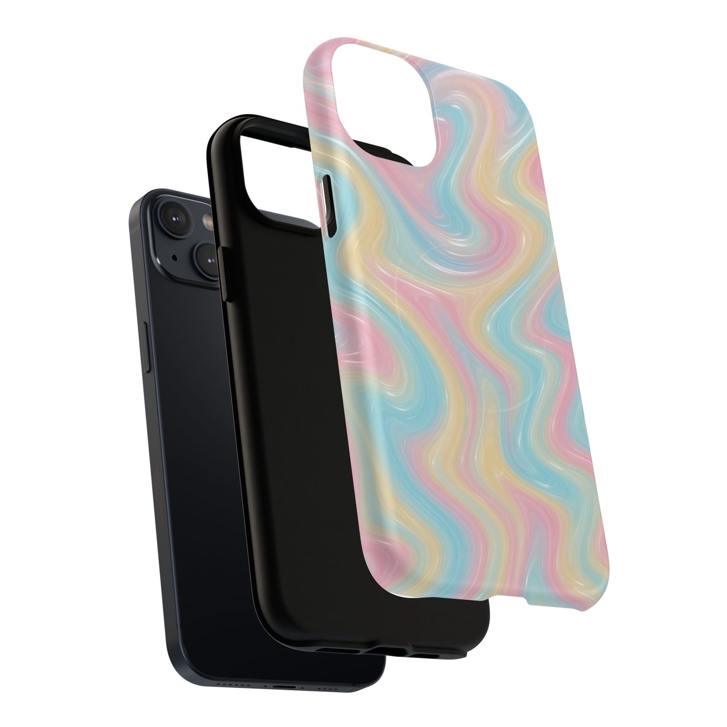 Rainbow Marble Swirl iPhone Case with MagSafe