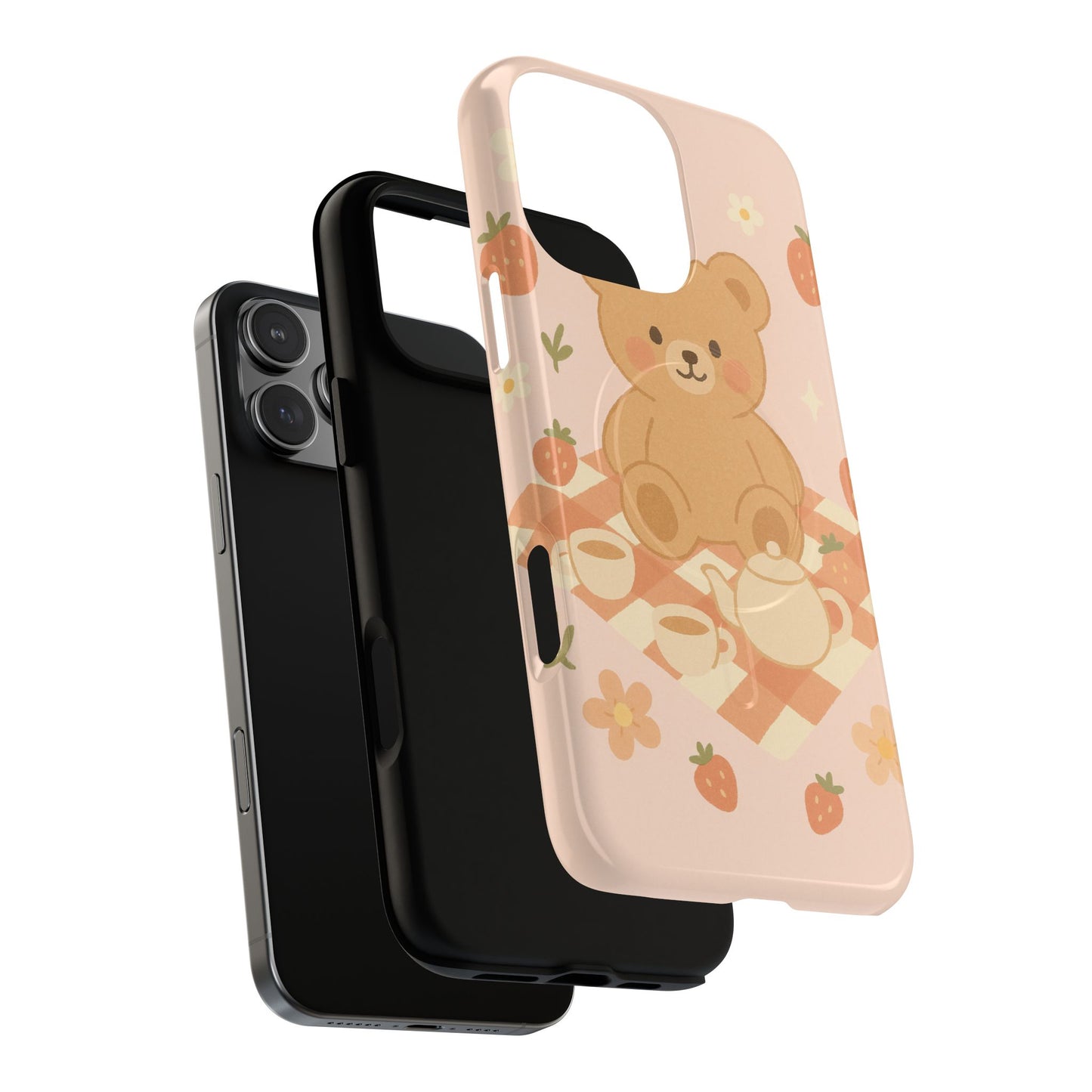 Blossom Bear Picnic iPhone Case with MagSafe