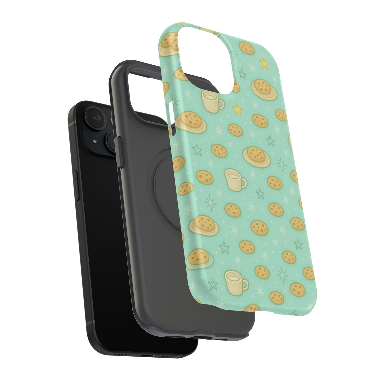 Cookie & Coffee Pattern Tough iPhone Case — Impact-Resistant
