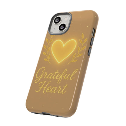 Grateful Heart iPhone Case — Warm Neon Heart
