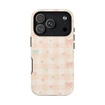Sweet Pastel Checkered Bows Case for iPhone | MagSafe - Shamo's