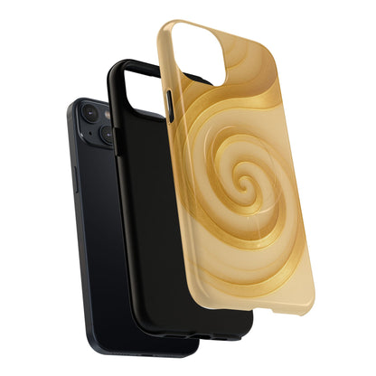 Luxury Series Swirl Gold iPhone Case compatible with MagSafe