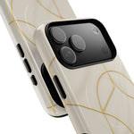 Gold Geometry on Silk Luxury Series iPhone Case with MagSafe - Shamo's
