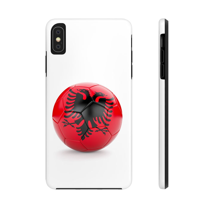 Tough Phone Cases with Albanian soccer flag
