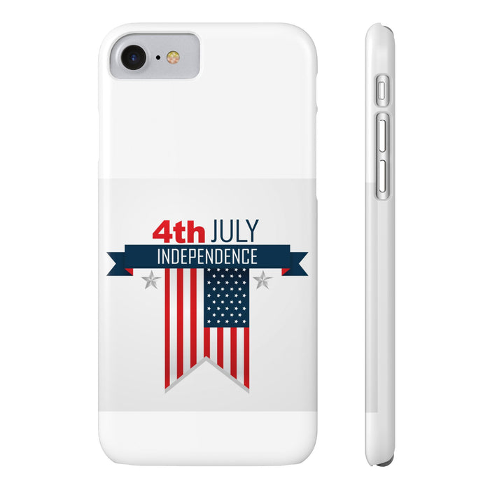 Slim Phone Cases with 4th of July writing for iPhone 17 and more
