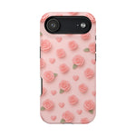 Pink Rose Pattern Impact iPhone Case — Floral Hearts Protective Cover (MagSafe compatible)  Shamo's iPhone 17 Air / Glossy