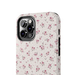Rosebud Floral Tough iPhone Case — Pink Vintage Flower Protective Cover - iPhone 17 - Shamo's
