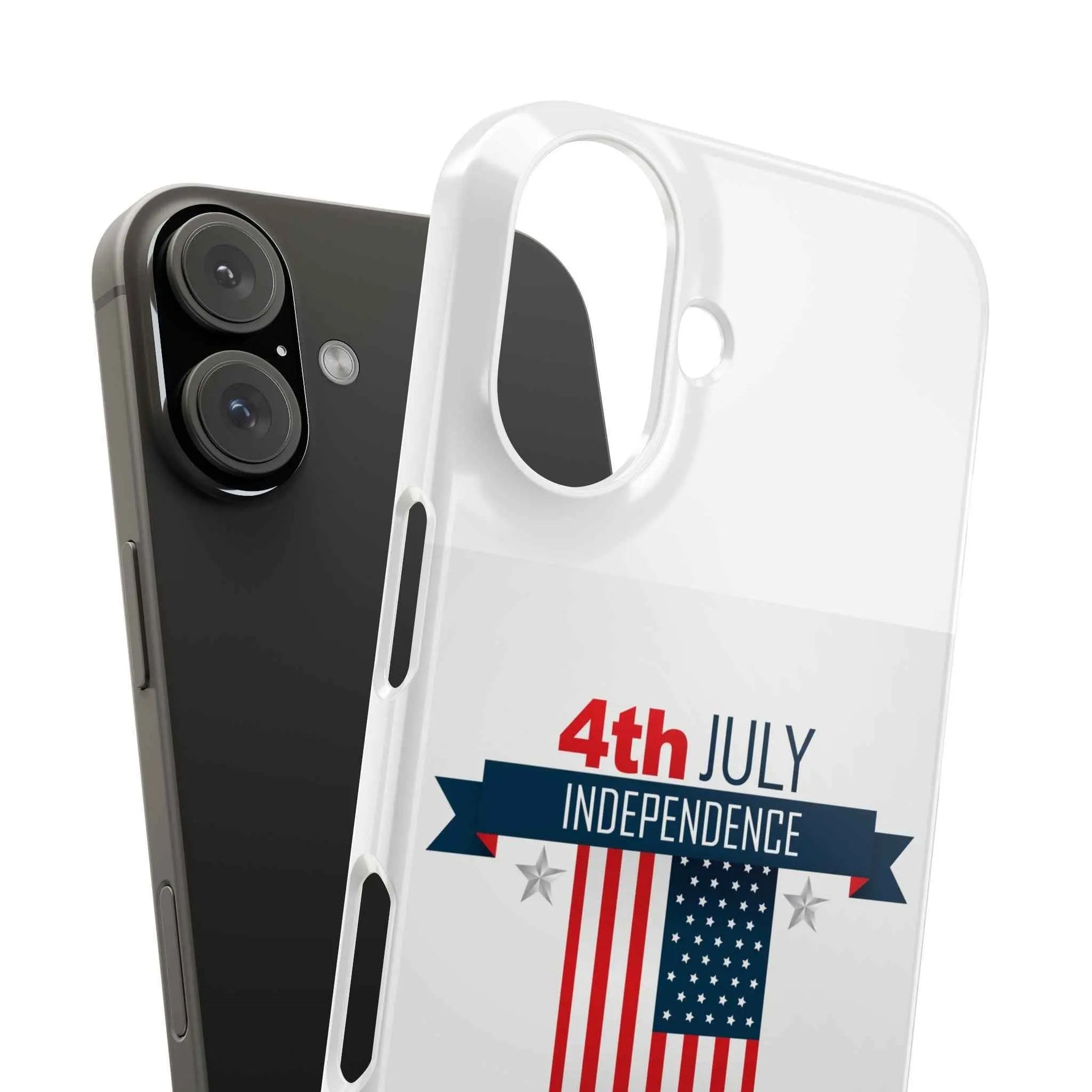 Slim Phone Cases with 4th of July writing for iPhone 17 and more