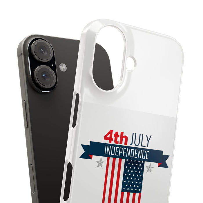 Slim Phone Cases with 4th of July writing for iPhone 17 and more