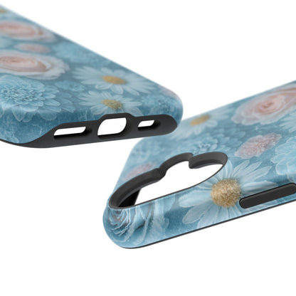 Frozen Floral Rose & Daisy Impact iPhone Case | MagSafe compatible  Shamo's