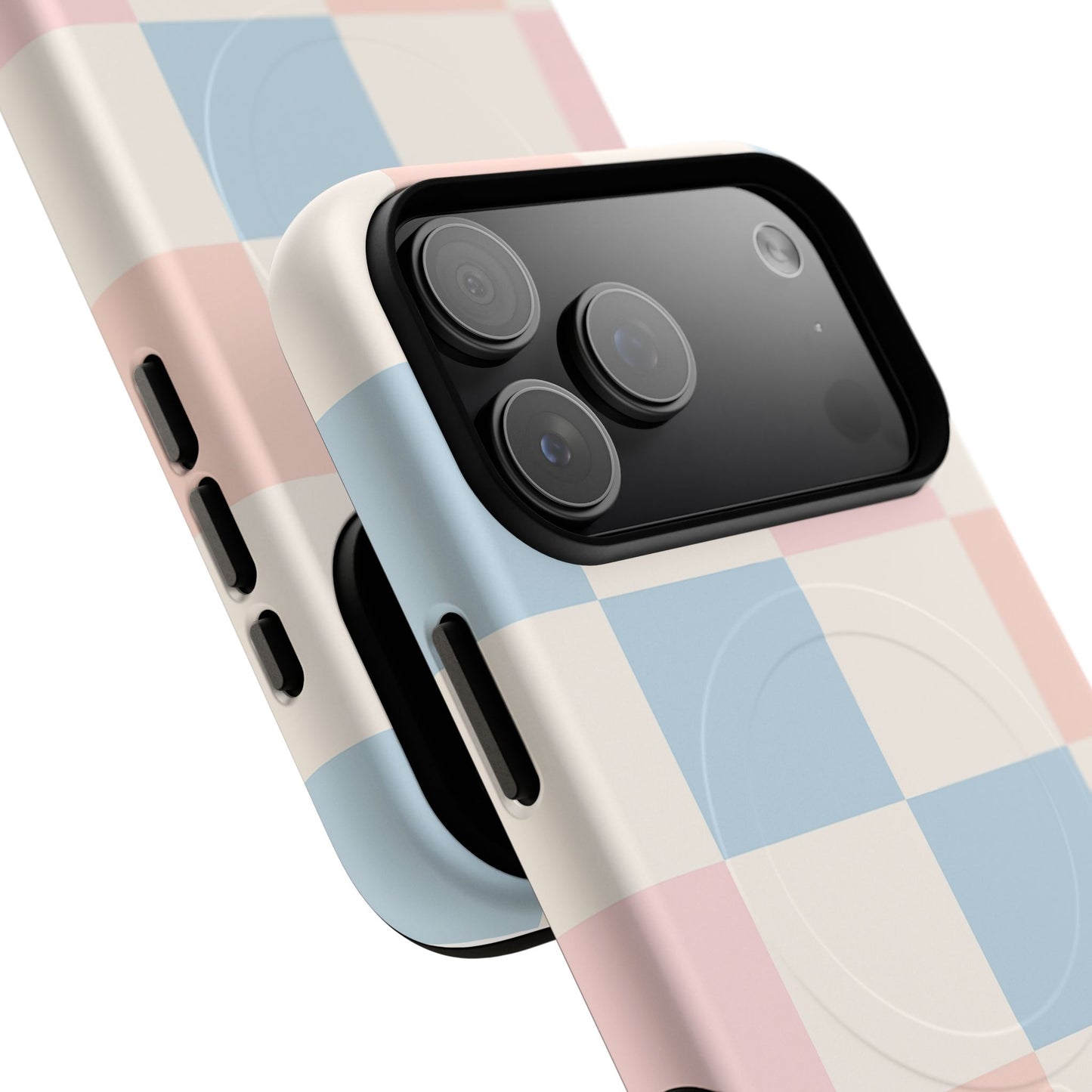 Pastel Checkerboard Pattern iPhone Cases - MagSafe