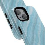 Sky Blue Marble iPhone Case with MagSafe - Shamo's