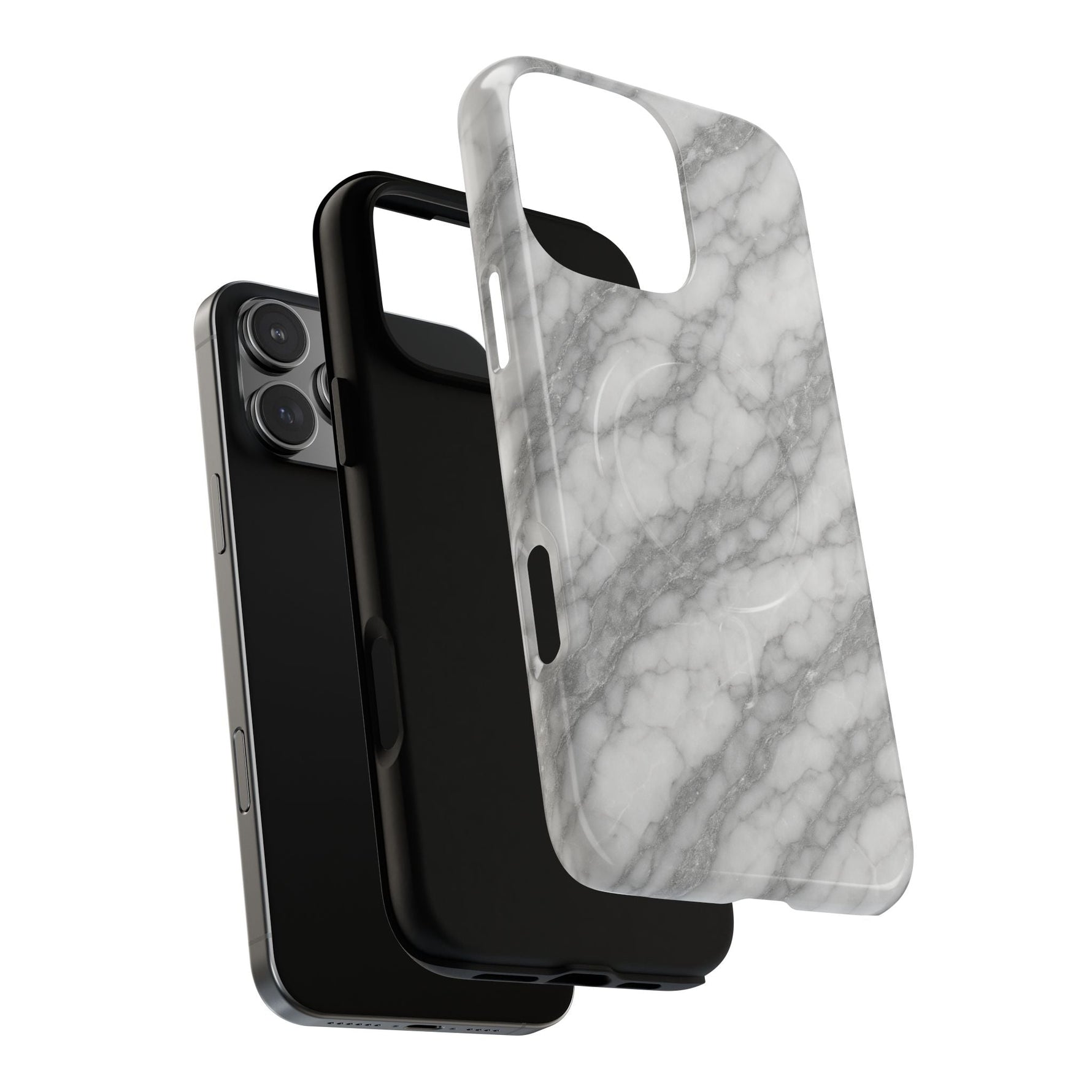 Silver Mist Marble iPhone Case with MagSafe  Shamo's