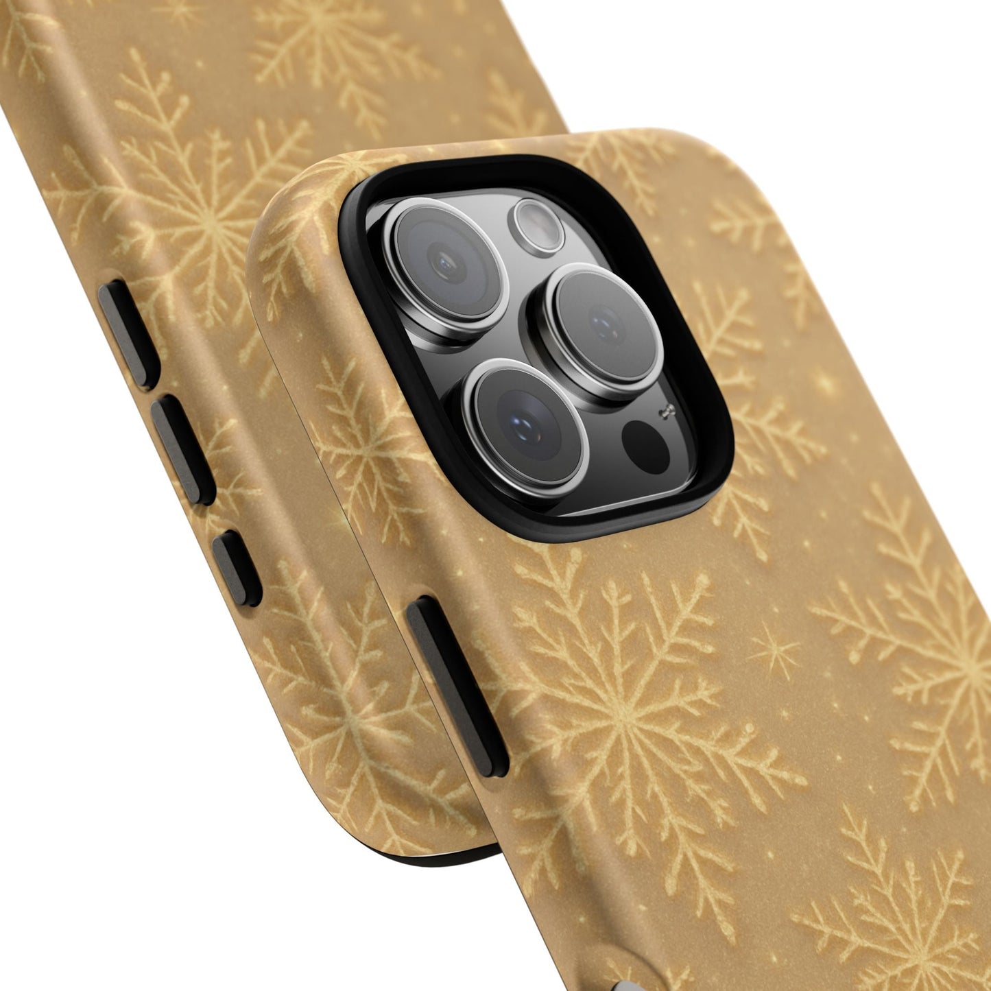 Golden Snowflake Holiday iPhone Case