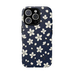Navy Blossom Floral iPhone Case | MagSafe  Shamo's iPhone 16 Pro / Matte