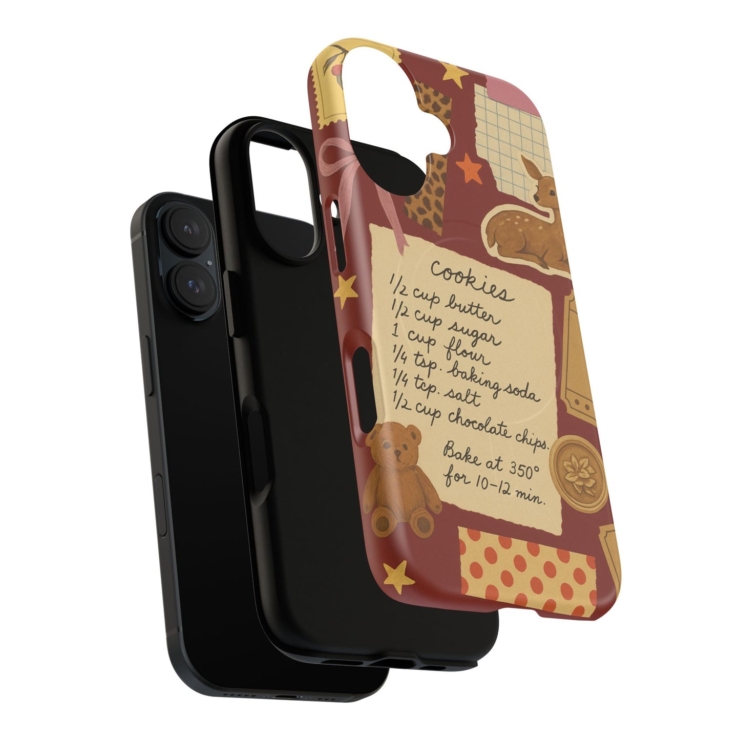 Holiday Receipt Stamps iPhone Case with MagSafe Compatibility