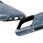 Lasso Hearts – Blue Western Heart MagSafe Phone Case, glossy compact wide-camera Pro model, port openings and edge details
