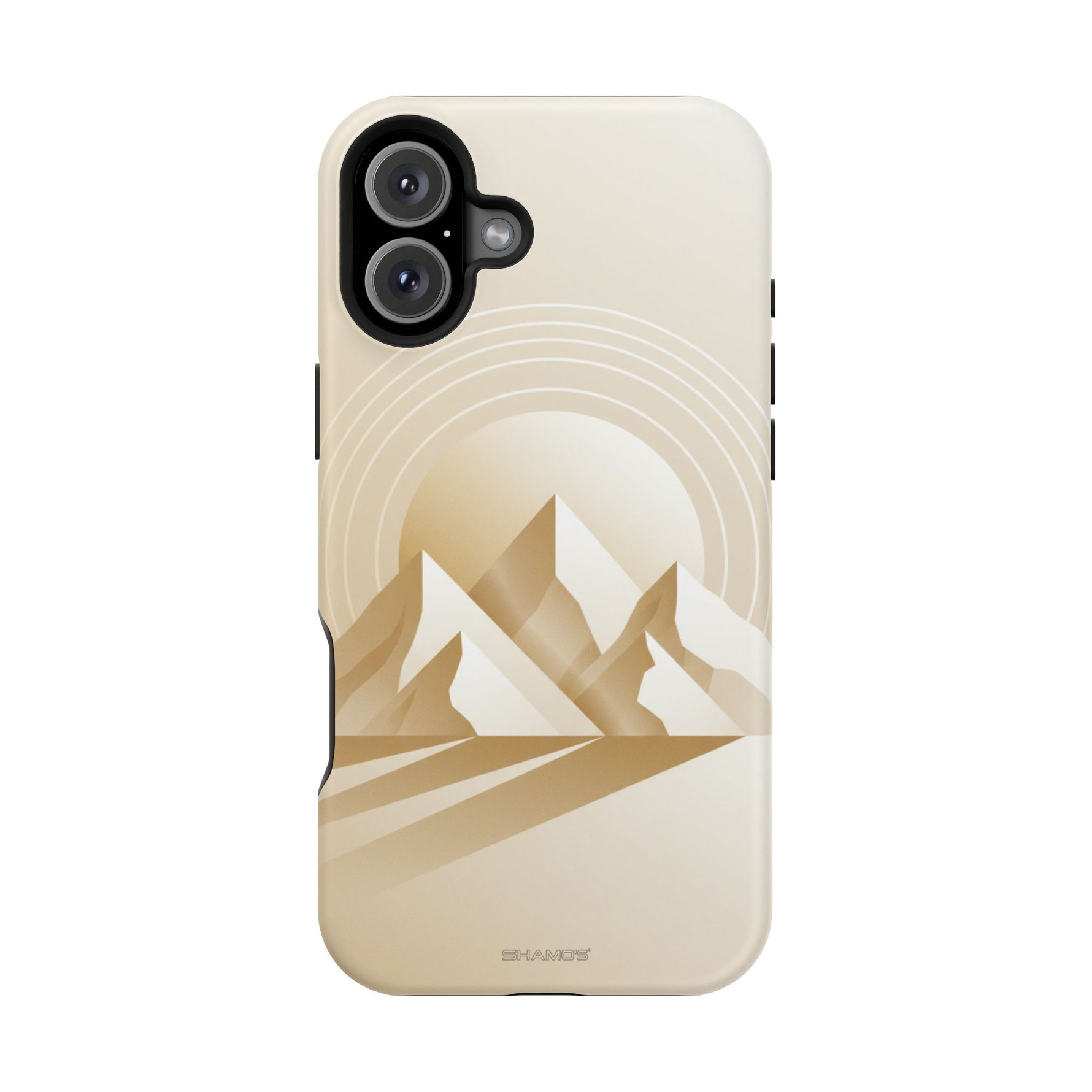 Minimalist Mountain Abstract Landscape iPhone Case with MagSafe Compatibility