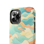 Ocean Wave Tough Phone Case — Pastel Retro Surf Pattern  Shamo's