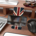 Union Jack UK Flag Phone Stand — Foldable Mobile Display Stand for Smartphones