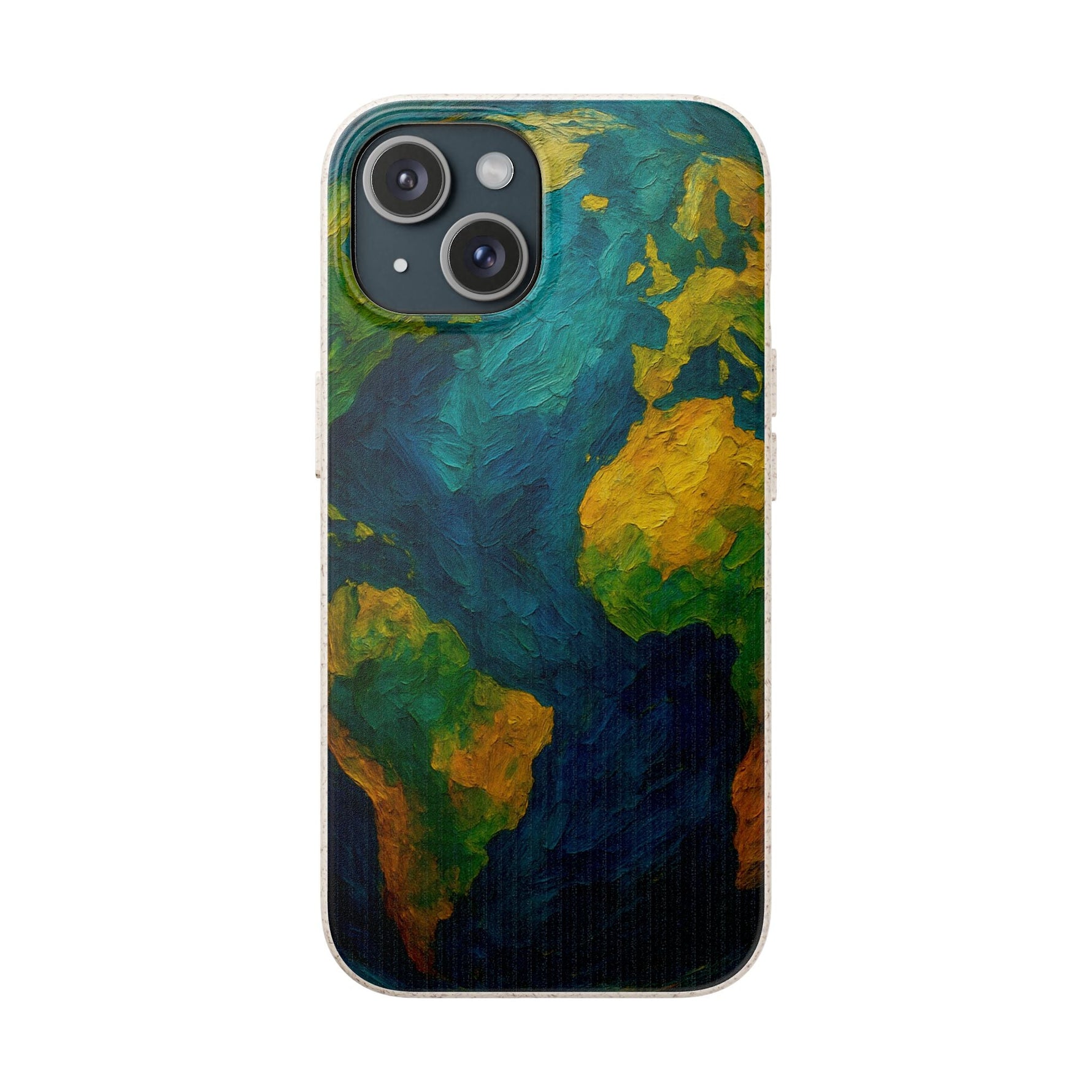 Biodegradable Phone Case — Earth Illustration Eco-Friendly Case  Shamo's iPhone 15
