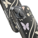 Butterfly Pearl Impact-Resistant Clear iPhone Case  Shamo's