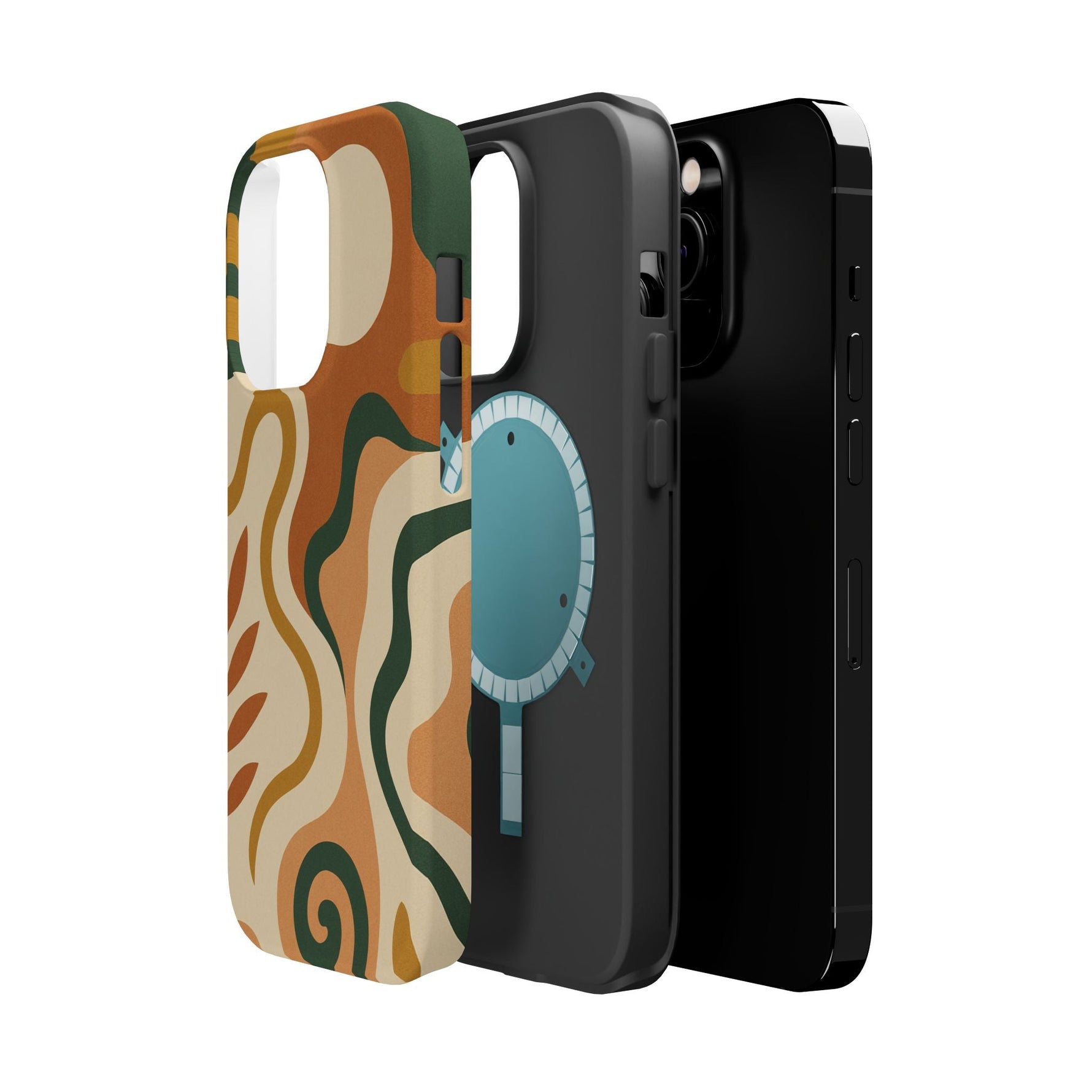 Abstract Earth-Tone Impact iPhone Case — MagSafe  Shamo's
