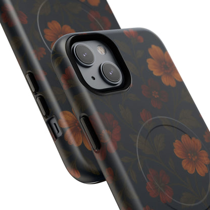 Floral Night Velvet iPhone Case - Works with MagSafe