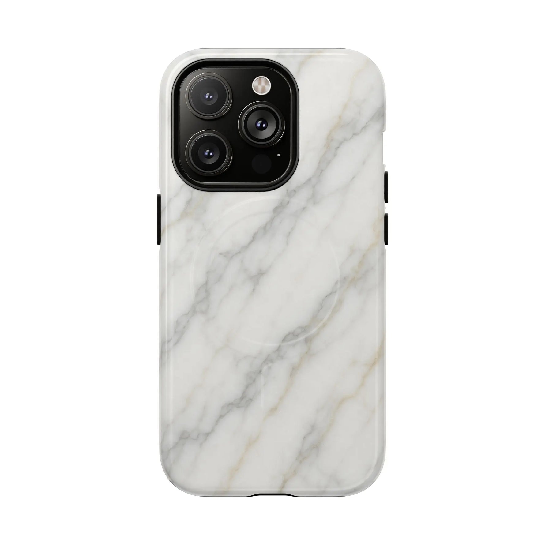 Classic White Marble iPhone Case with MagSafe - Shamo's