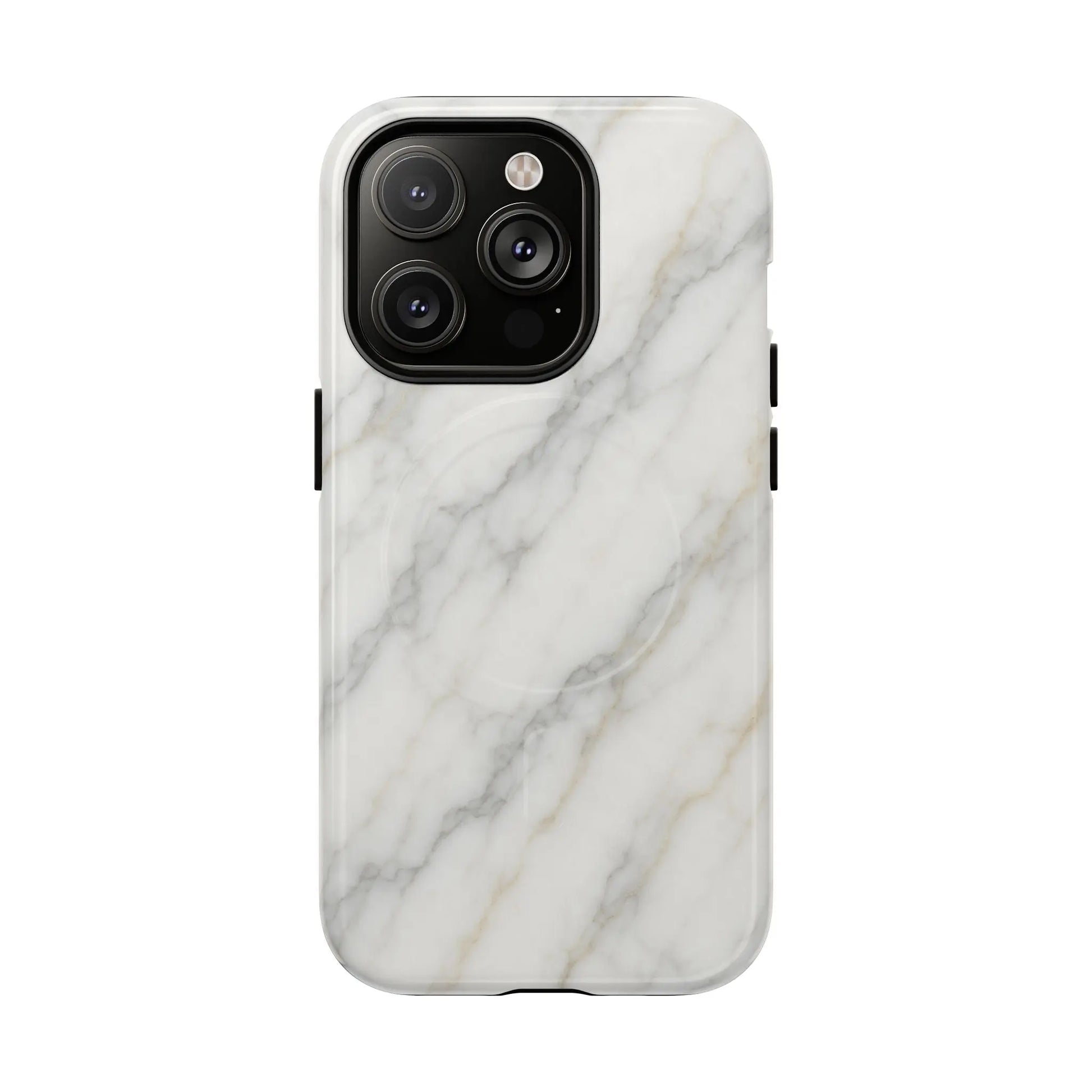 Classic White Marble iPhone Case with MagSafe - Shamo's