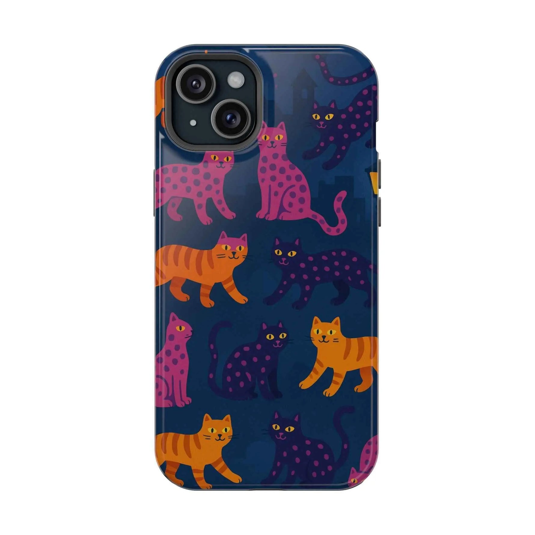 Colorful Cat Phone Case - MagSafe Impact-Resistant