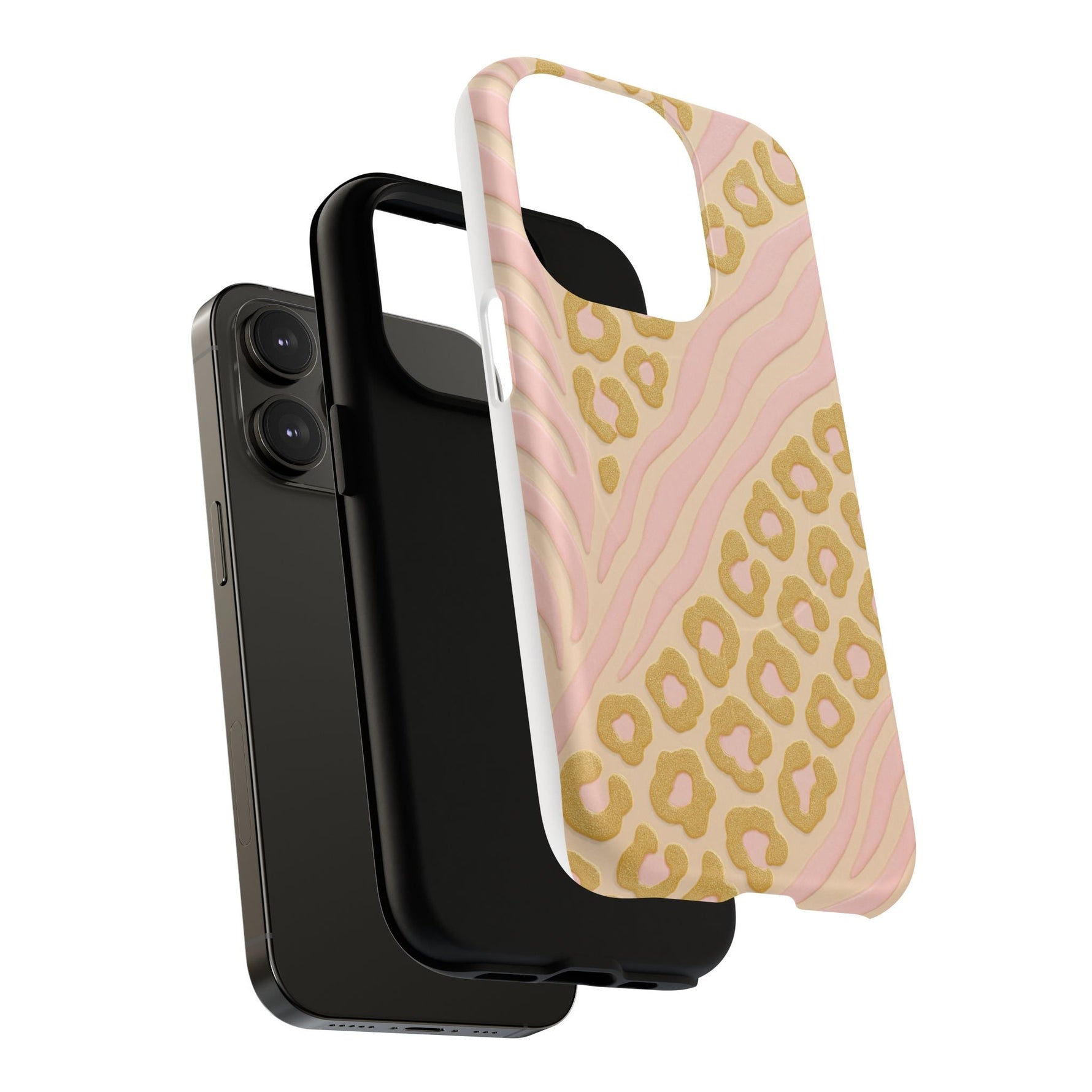 Pink Gold Leopard iPhone Case compatible with MagSafe  Shamo's