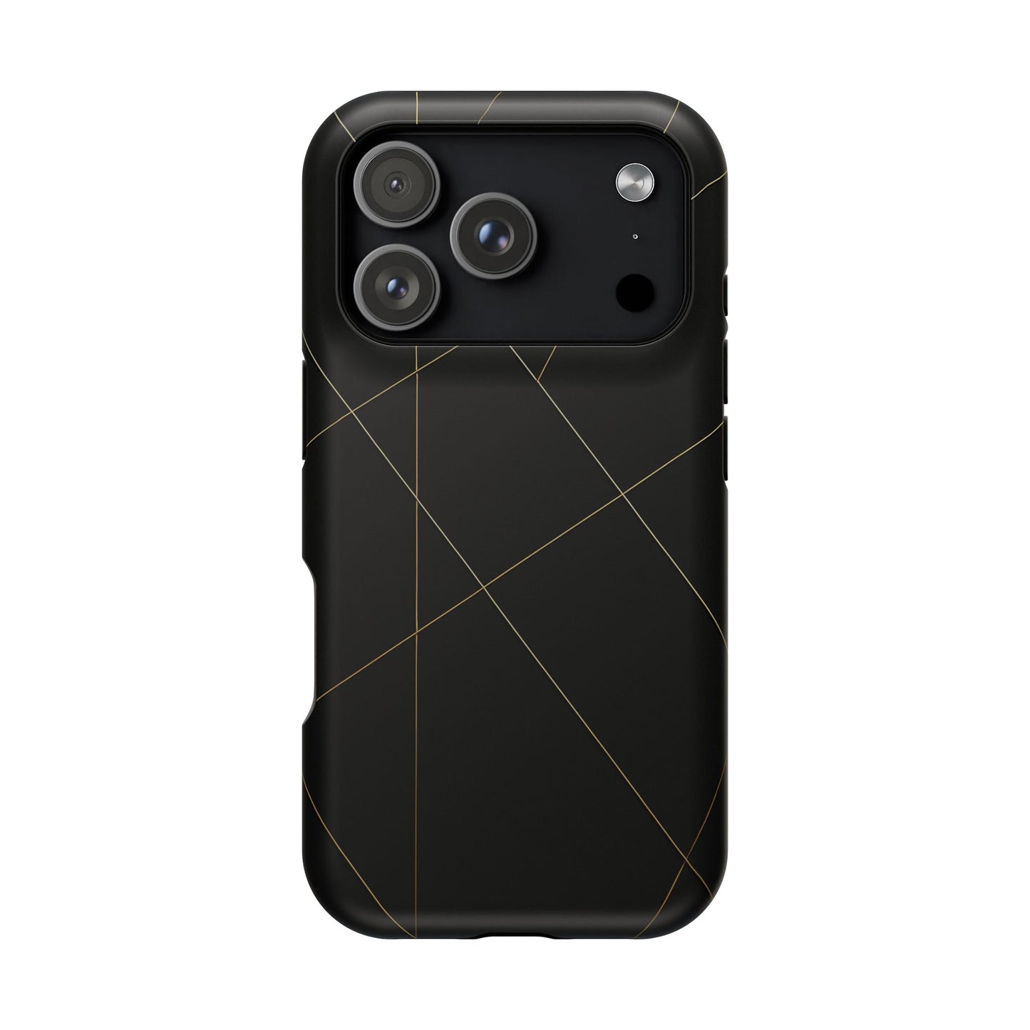 Black Geometric Design iPhone Case | MagSafe  Shamo's iPhone 17 Pro / Matte