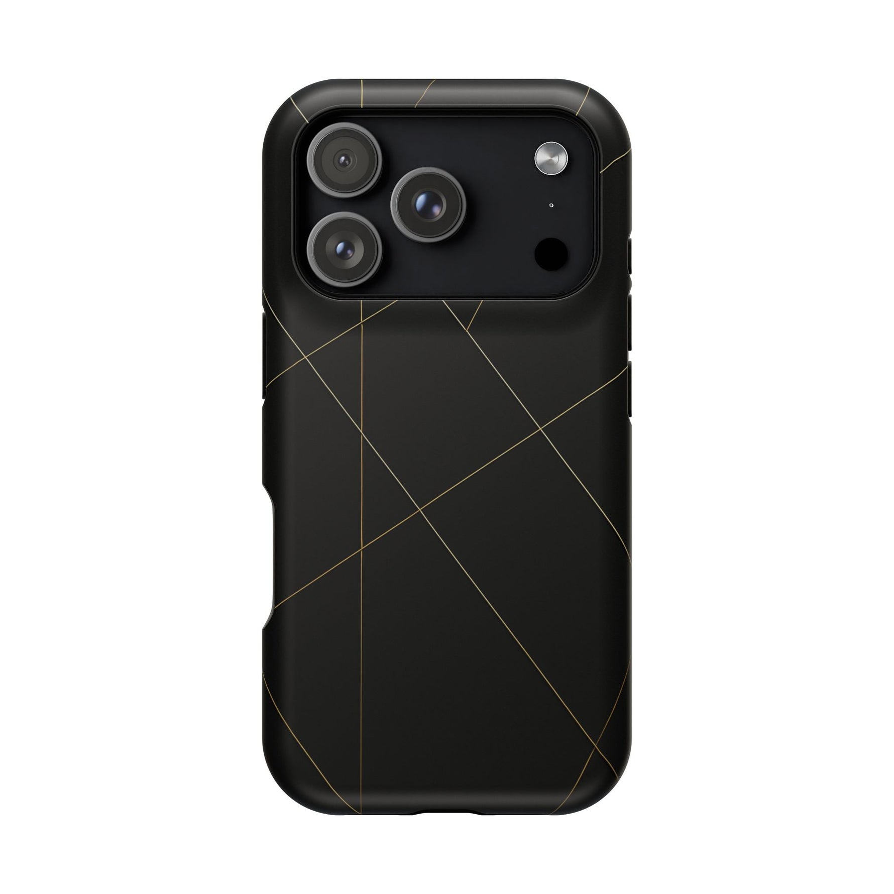 Black Geometric Design iPhone Case | MagSafe  Shamo's iPhone 17 Pro / Matte