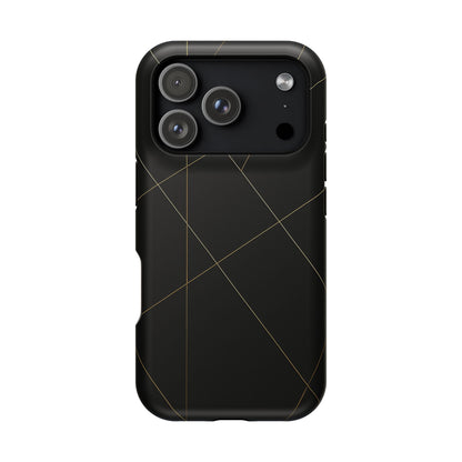 Black Geometric Design iPhone Case | MagSafe  Shamo's iPhone 17 Pro / Matte