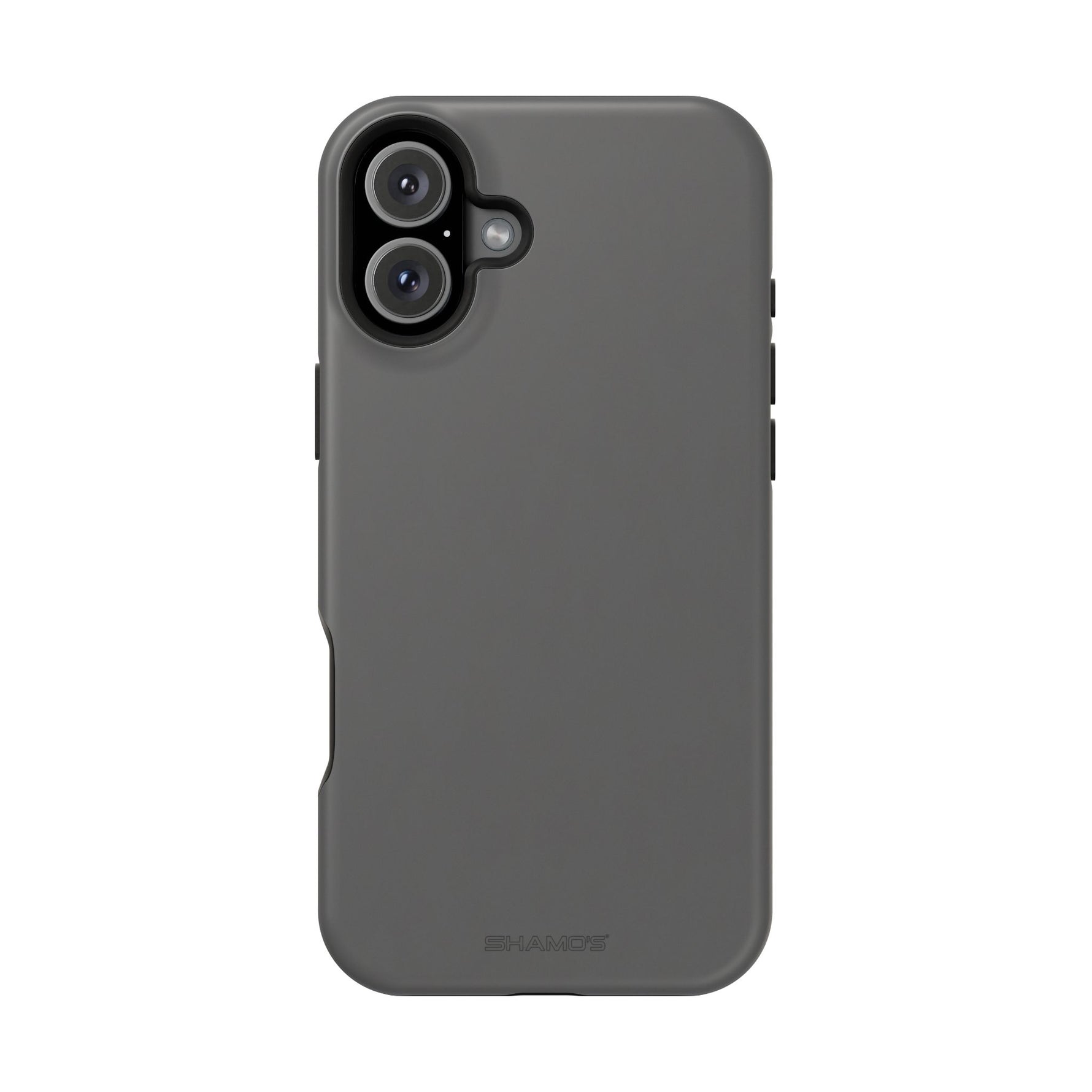 Charcoal Ink Black Solid Color Impact-Resistant iPhone Case | Slim Shockproof Magsafe-Compatible