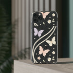 Butterfly Pearl Impact-Resistant Clear iPhone Case  Shamo's