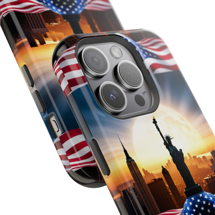 MagSafe American Flag Tough Phone Case: Show Your Patriotism in Style