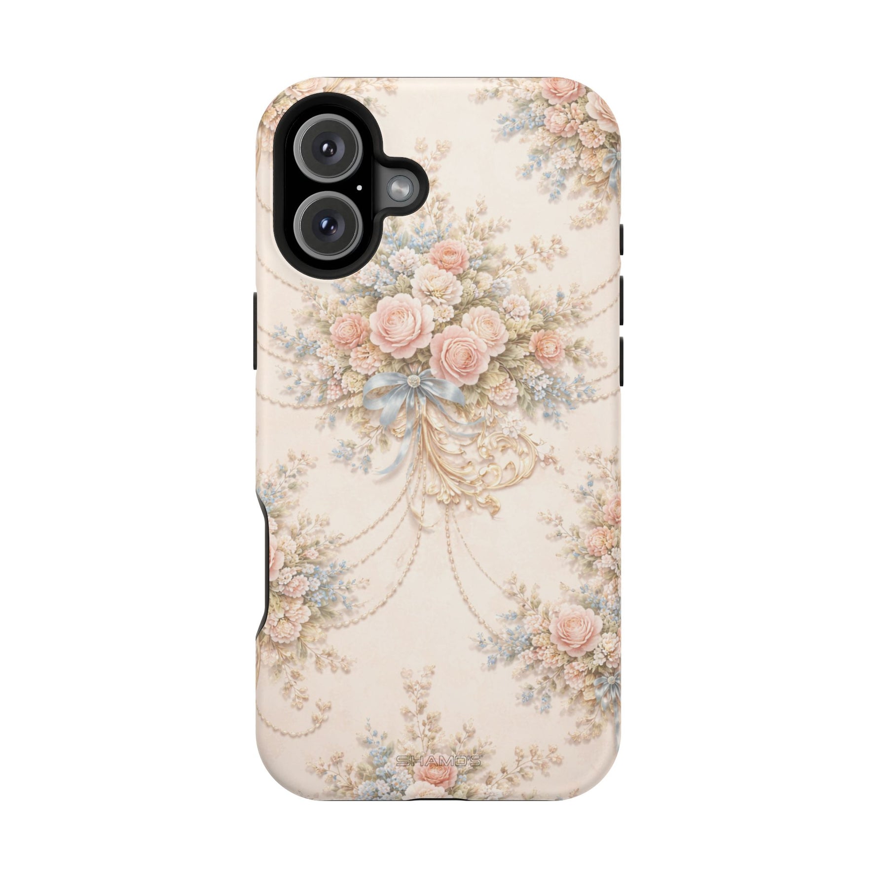 Floral Vintage Rose Phone Case, MagSafe Impact-Resistant - iPhone 16 Plus / Matte - Shamo's