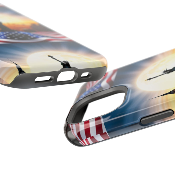 MagSafe American Flag Tough Phone Case: Show Your Patriotism in Style