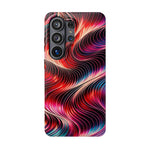 Abstract Red Wave Magnetic Impact-Resistant Phone Case | MagSafe