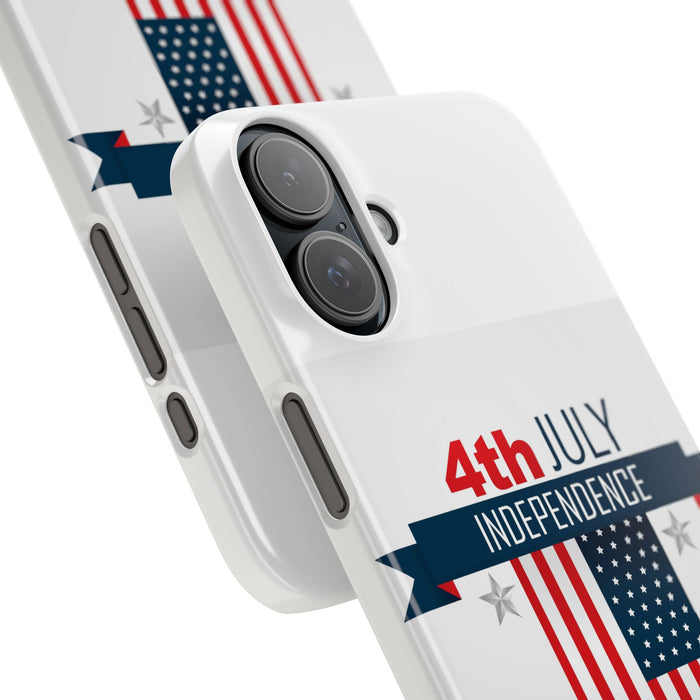 Slim Phone Cases with 4th of July writitng