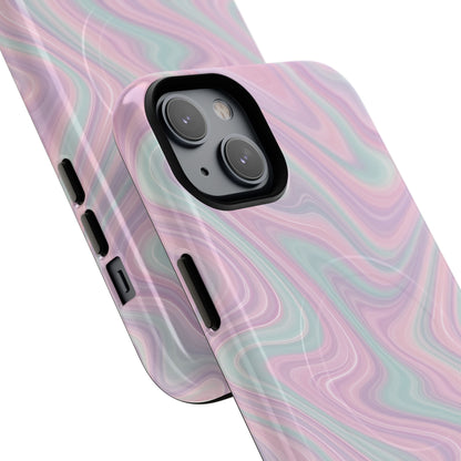 Colorful Marble Pastel Swirl iPhone Case | MagSafe