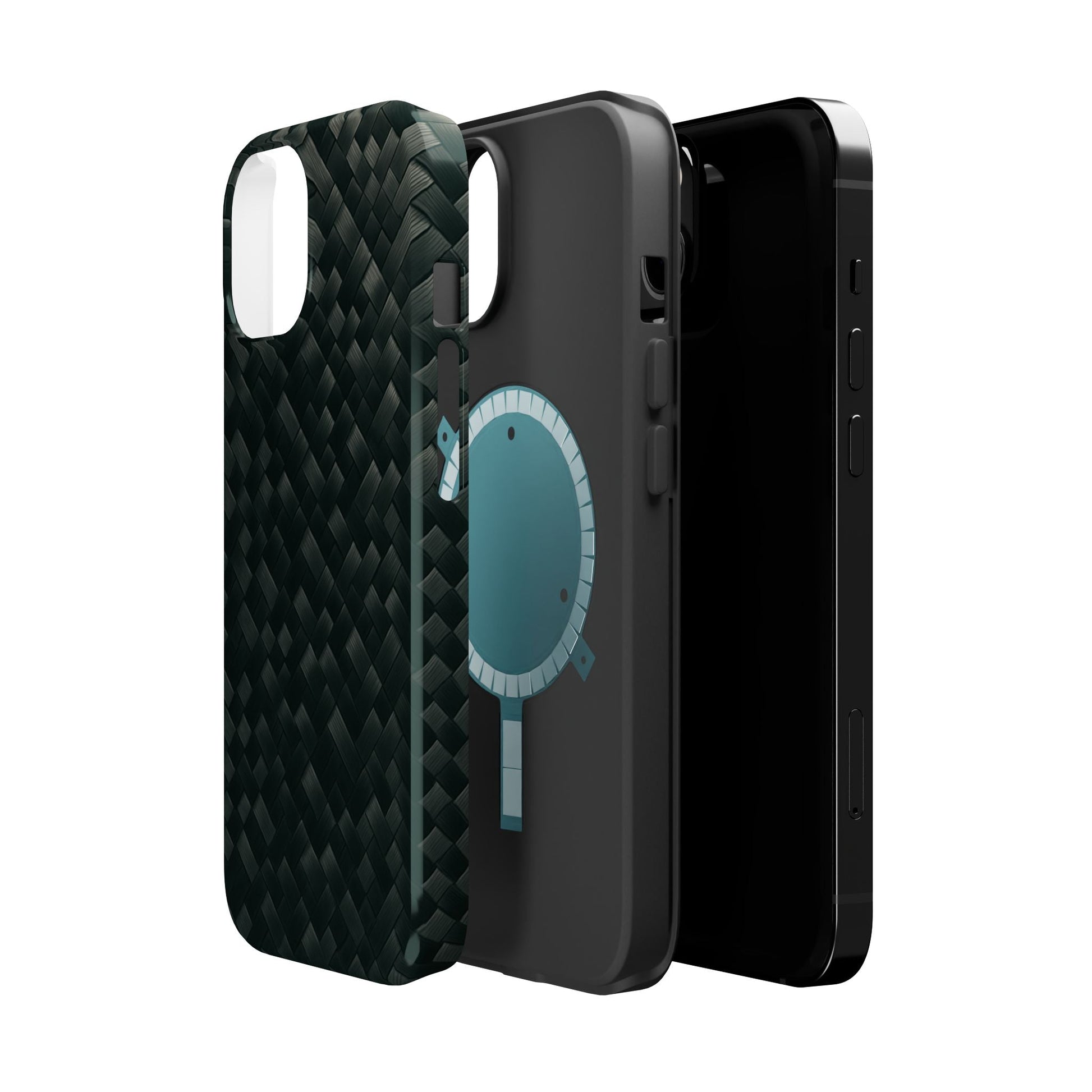 Dark Carbon Fiber Texture Magnetic Impact-Resistant iPhone Case | MagSafe compatible  Shamo's